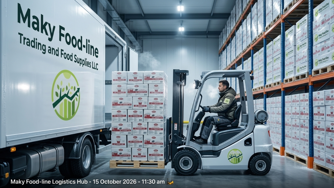MAKY Food-line cold-chain logistics hub — warehouse loading for distribution