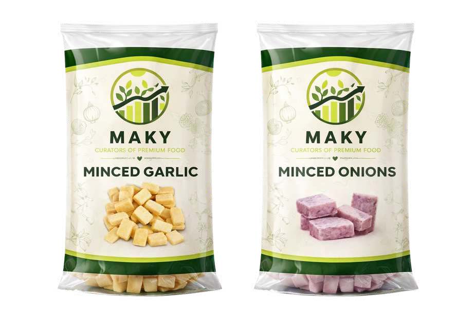 Minced garlic and onion
