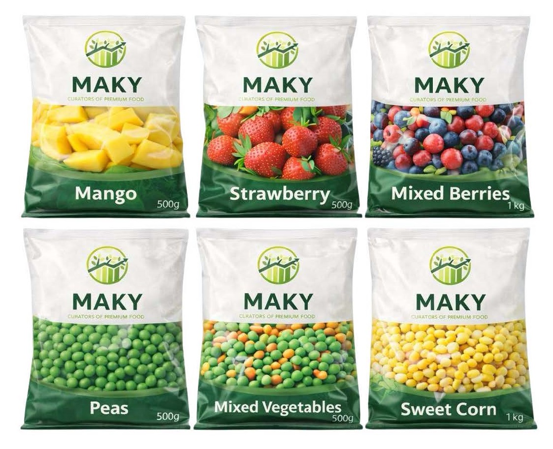 Frozen fruits & vegetables bags