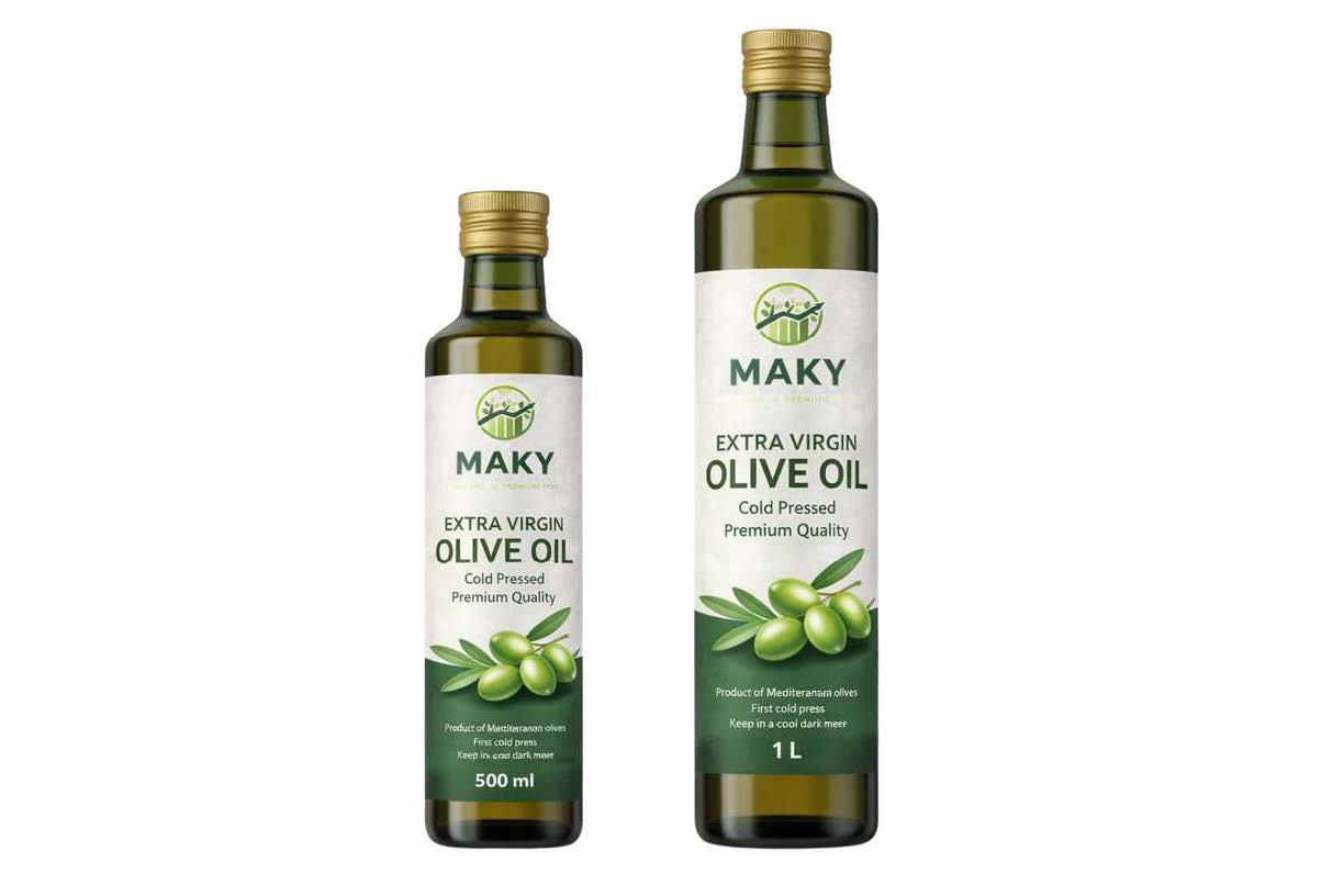 Olive oil bottle labels