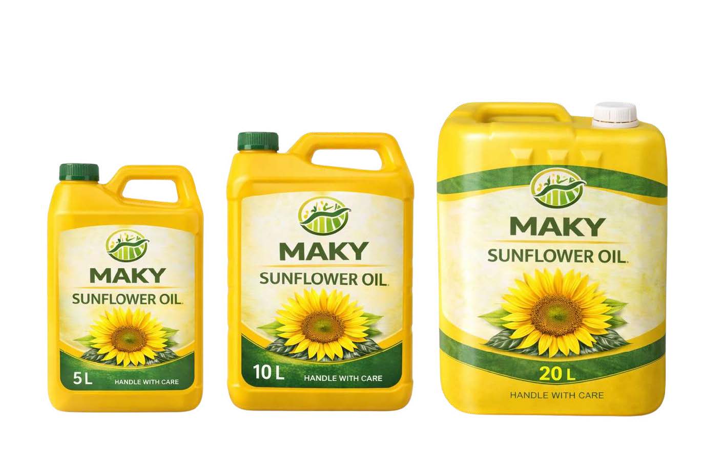 Sunflower oil jerrycan labels